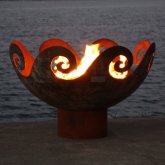 sculptural fire bowl