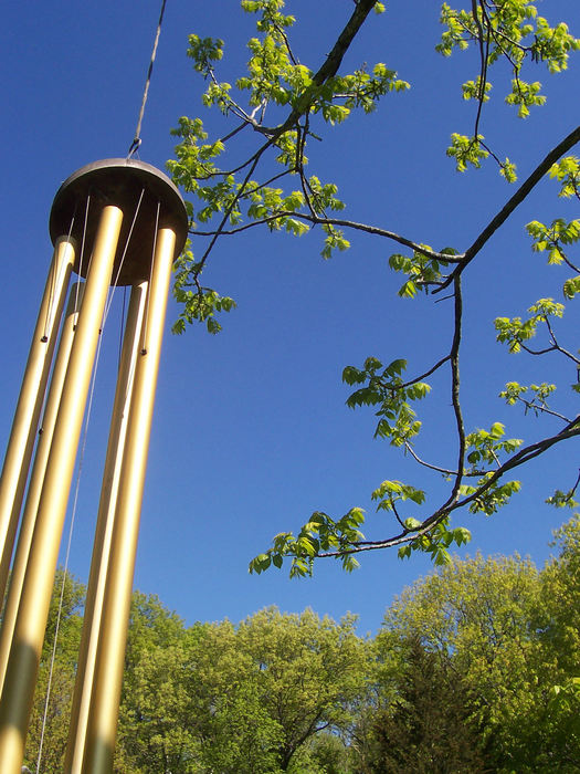 wind chimes in the garden